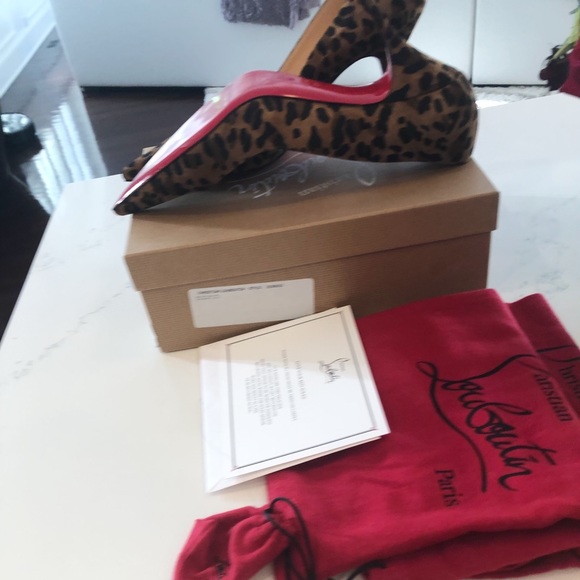 SOLD Christian Louboutin Clare Leopard Pumps Size 42 - Picture 6 of 6